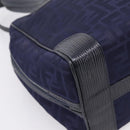 FENDI Zucca Canvas Hand Bag Navy Gold Auth ep16548-16