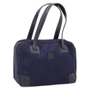 FENDI Zucca Canvas Hand Bag Navy Gold Auth ep16548-1