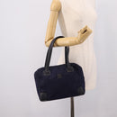 FENDI Zucca Canvas Hand Bag Navy Gold Auth ep16548-22