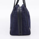 FENDI Zucca Canvas Hand Bag Navy Gold Auth ep16548-3