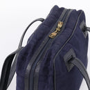FENDI Zucca Canvas Hand Bag Navy Gold Auth ep16548-6