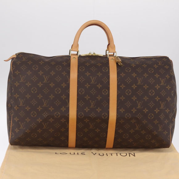 LOUIS VUITTON Monogram Keepall 55 Boston Bag M41424 LV Auth ep16564V
