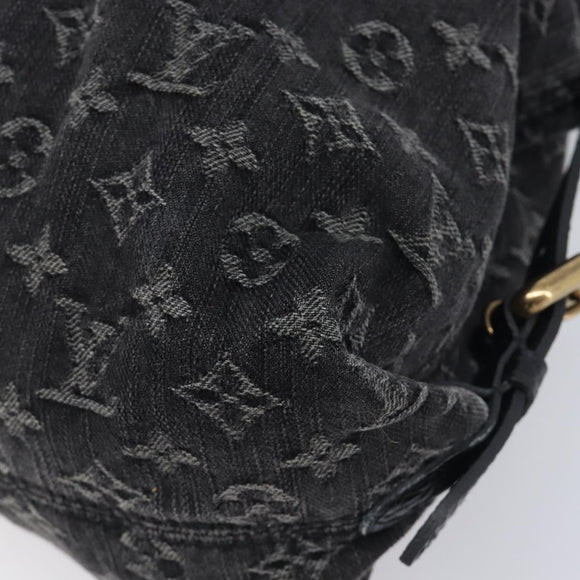 LOUIS VUITTON Monogram Denim Neo Cabby MM Hand Bag Black M95351 LV Auth ep16576A