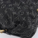 LOUIS VUITTON Monogram Denim Neo Cabby MM Hand Bag Black M95351 LV Auth ep16576A-14