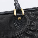 LOUIS VUITTON Monogram Denim Neo Cabby MM Hand Bag Black M95351 LV Auth ep16576A-18