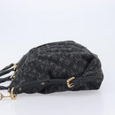 LOUIS VUITTON Monogram Denim Neo Cabby MM Hand Bag Black M95351 LV Auth ep16576A-5