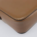 CELINE Triomphe Shoulder Bag Leather Beige Gold Tone Auth ep16591M-13