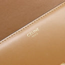 CELINE Triomphe Shoulder Bag Leather Beige Gold Tone Auth ep16591M-16