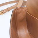 CELINE Triomphe Shoulder Bag Leather Beige Gold Tone Auth ep16591M-19