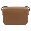 CELINE Triomphe Shoulder Bag Leather Beige Gold Tone Auth ep16591M-3