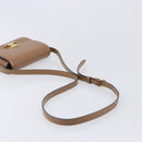 CELINE Triomphe Shoulder Bag Leather Beige Gold Tone Auth ep16591M-7