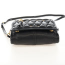 Miu Miu Matelasse Shoulder Bag Leather Black Gold Tone Auth ep16599V-13