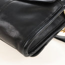 Miu Miu Matelasse Shoulder Bag Leather Black Gold Tone Auth ep16599V-17