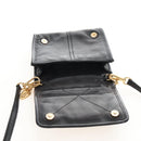 Miu Miu Matelasse Shoulder Bag Leather Black Gold Tone Auth ep16599V-24
