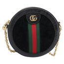 GUCCI Ophdia GG Web Sherry Line Chain Shoulder Bag Suede 550618 Auth ep16605V-13