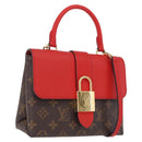 LOUIS VUITTON Monogram Rocky BB Hand Bag Red M44322 LV Auth ep16611M-1