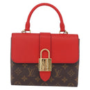LOUIS VUITTON Monogram Rocky BB Hand Bag Red M44322 LV Auth ep16611M-2