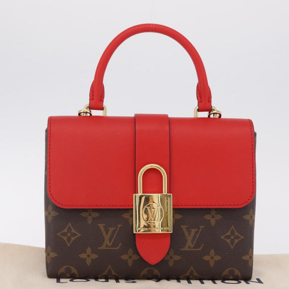 LOUIS VUITTON Monogram Rocky BB Hand Bag Red M44322 LV Auth ep16611M