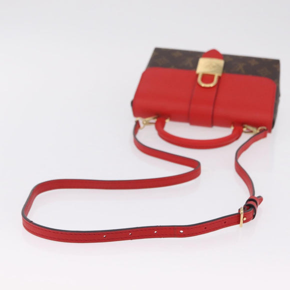 LOUIS VUITTON Monogram Rocky BB Hand Bag Red M44322 LV Auth ep16611M