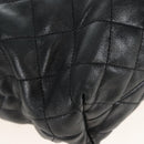 Saint Laurent Ikar Maxi Shopping Tote Bag Lamb Skin Black 698651 Auth ep16616SAM-10