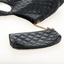 Saint Laurent Ikar Maxi Shopping Tote Bag Lamb Skin Black 698651 Auth ep16616SAM-16