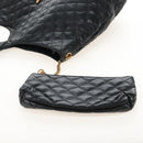 Saint Laurent Ikar Maxi Shopping Tote Bag Lamb Skin Black 698651 Auth ep16616SAM-17