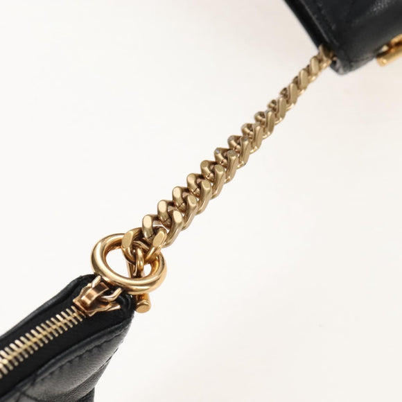 Saint Laurent Ikar Maxi Shopping Tote Bag Lamb Skin Black 698651 Auth ep16616SAM