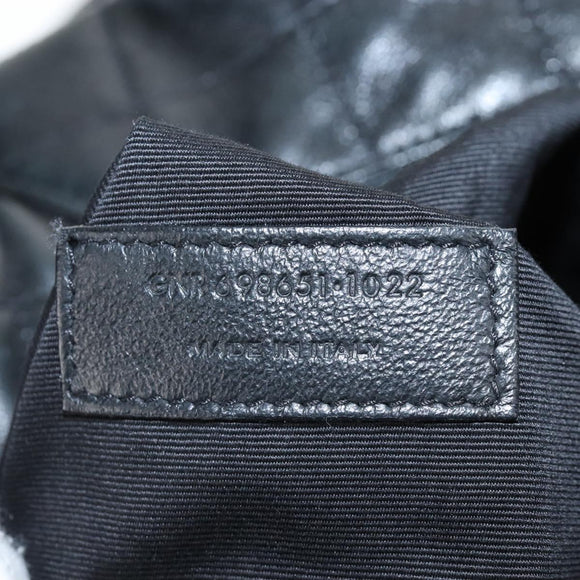 Saint Laurent Ikar Maxi Shopping Tote Bag Lamb Skin Black 698651 Auth ep16616SAM