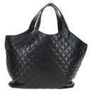 Saint Laurent Ikar Maxi Shopping Tote Bag Lamb Skin Black 698651 Auth ep16616SAM-3