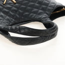 Saint Laurent Ikar Maxi Shopping Tote Bag Lamb Skin Black 698651 Auth ep16616SAM-7