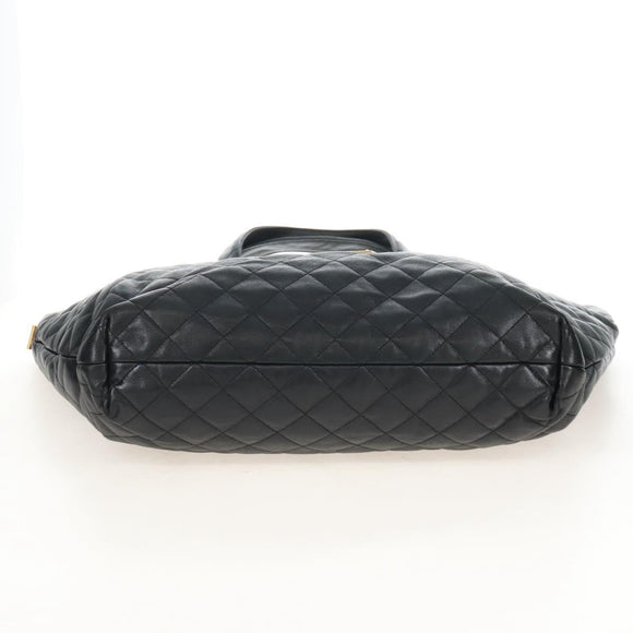 Saint Laurent Ikar Maxi Shopping Tote Bag Lamb Skin Black 698651 Auth ep16616SAM