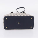 GUCCI GG Supreme Hand Bag PVC 2way Navy Gold Tone 429147 Auth ep16618V-5