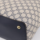 GUCCI GG Supreme Hand Bag PVC 2way Navy Gold Tone 429147 Auth ep16618V-17