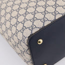 GUCCI GG Supreme Hand Bag PVC 2way Navy Gold Tone 429147 Auth ep16618V-18