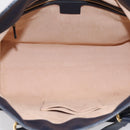 GUCCI GG Supreme Hand Bag PVC 2way Navy Gold Tone 429147 Auth ep16618V-11