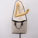 GUCCI GG Supreme Hand Bag PVC 2way Navy Gold Tone 429147 Auth ep16618V-24