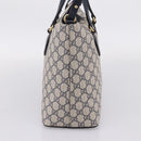 GUCCI GG Supreme Hand Bag PVC 2way Navy Gold Tone 429147 Auth ep16618V-3