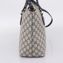 GUCCI GG Supreme Hand Bag PVC 2way Navy Gold Tone 429147 Auth ep16618V-4
