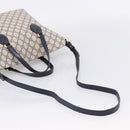 GUCCI GG Supreme Hand Bag PVC 2way Navy Gold Tone 429147 Auth ep16618V-9
