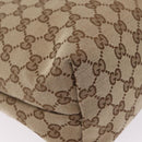 GUCCI GG Canvas Web Sherry Line Shoulder Bag Beige Silver 189751 Auth ep16629V-12