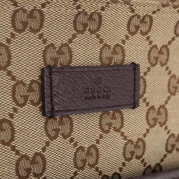 GUCCI GG Canvas Web Sherry Line Shoulder Bag Beige Silver 189751 Auth ep16629V