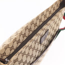 GUCCI GG Canvas Web Sherry Line Shoulder Bag Beige Silver 189751 Auth ep16629V-17
