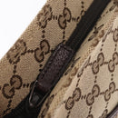 GUCCI GG Canvas Web Sherry Line Shoulder Bag Beige Silver 189751 Auth ep16629V-18