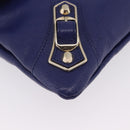Balenciaga Classic Envelope Shoulder Bag Leather Blue 319376 Auth ep16636M-9