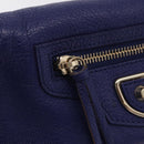 Balenciaga Classic Envelope Shoulder Bag Leather Blue 319376 Auth ep16636M-20