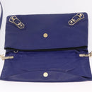 Balenciaga Classic Envelope Shoulder Bag Leather Blue 319376 Auth ep16636M-21