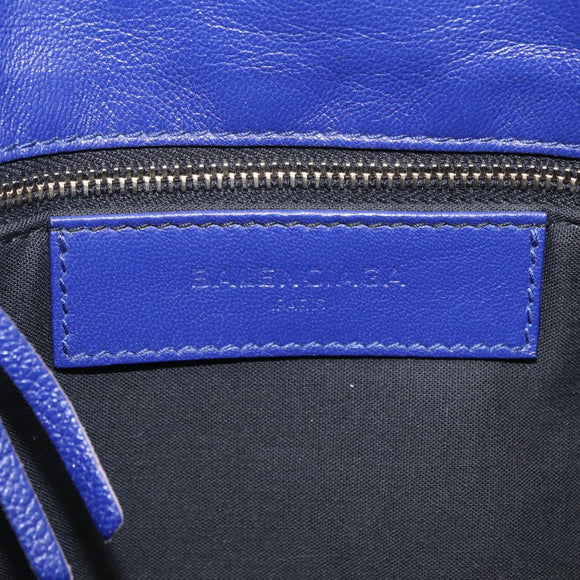Balenciaga Classic Envelope Shoulder Bag Leather Blue 319376 Auth ep16636M