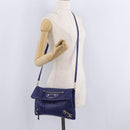 Balenciaga Classic Envelope Shoulder Bag Leather Blue 319376 Auth ep16636M-33