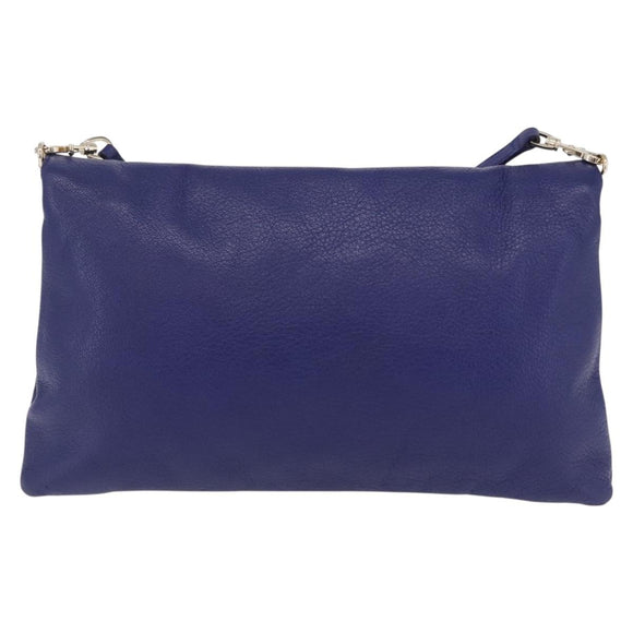 Balenciaga Classic Envelope Shoulder Bag Leather Blue 319376 Auth ep16636M