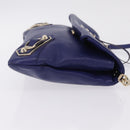 Balenciaga Classic Envelope Shoulder Bag Leather Blue 319376 Auth ep16636M-3